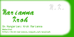 marianna kroh business card